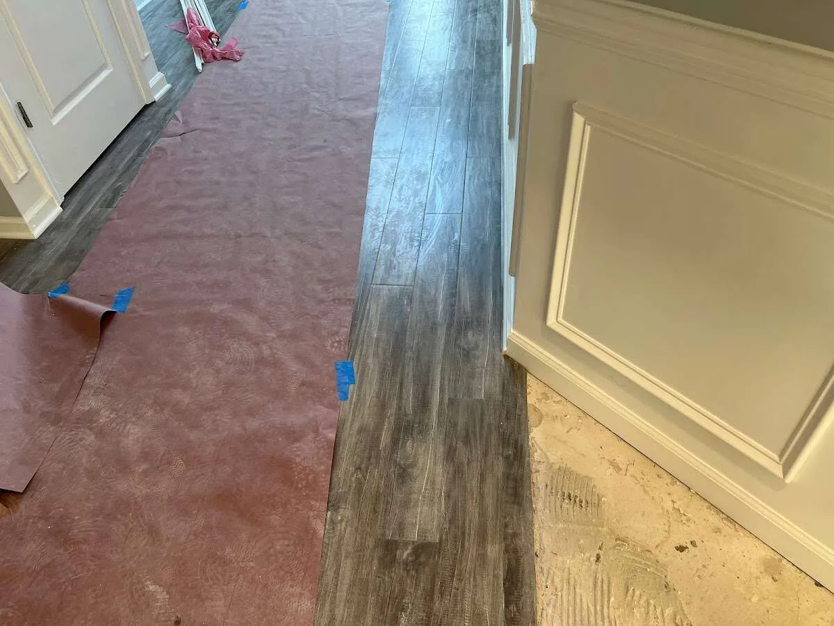 Completed marble shower restoration in Colby